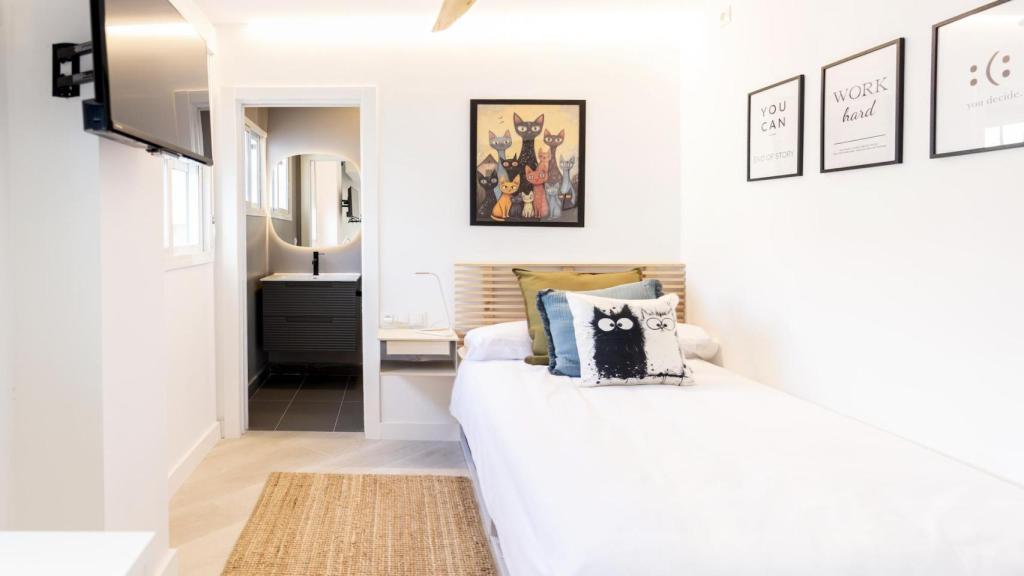 El interior de una de las habitaciones de este coliving en Málaga.