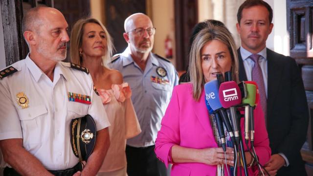 Milagros Tolón junto a Carlos Velázquez este viernes en Toledo.