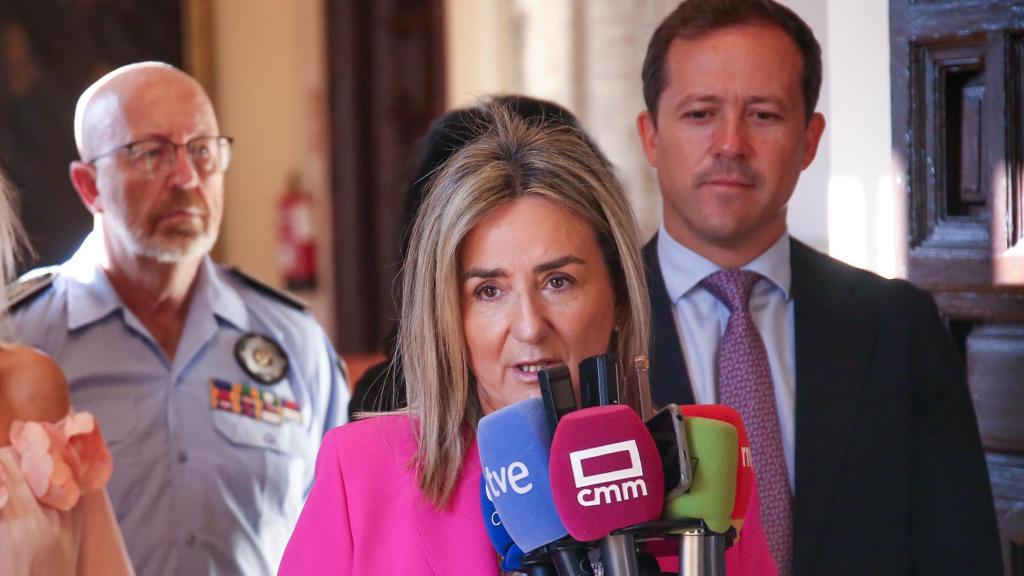 Milagros Tolón junto a Carlos Velázquez este viernes en Toledo.