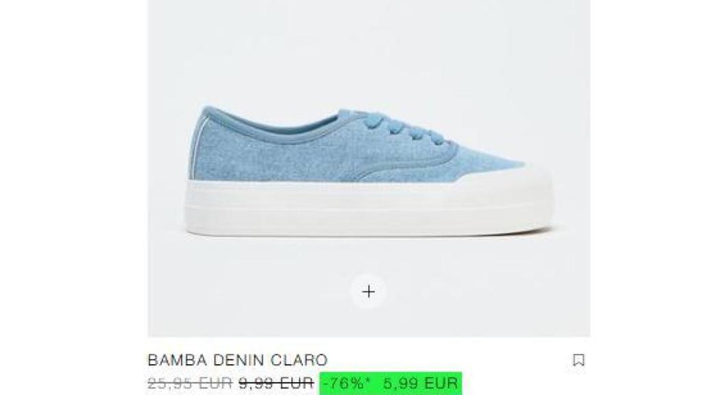 Bamba denin claro. Ref:5457/510/017