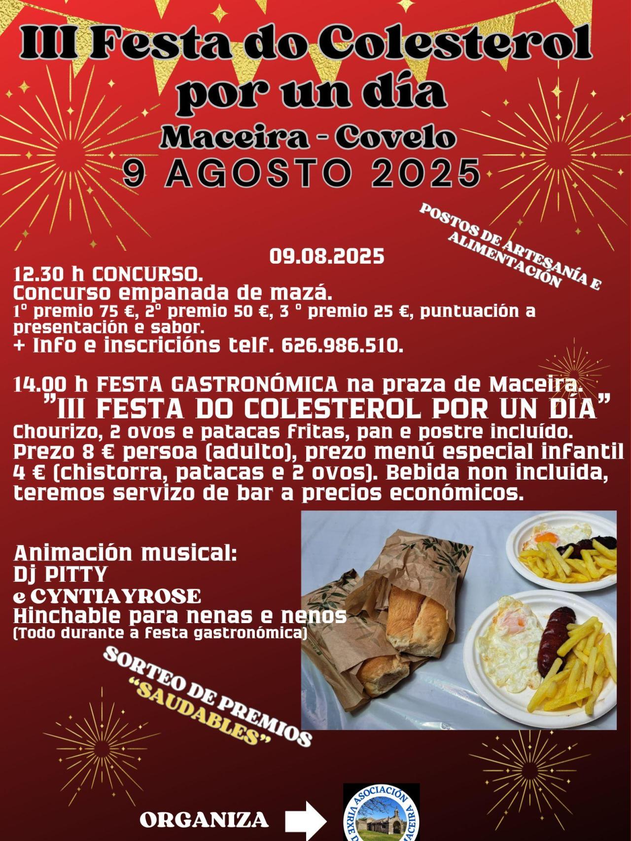 Cartel de la Festa del Colesterol por un Día.