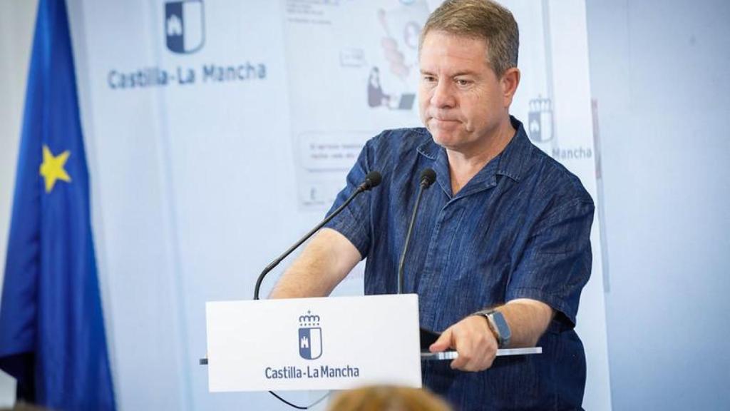 Emiliano García-Page este viernes en Sacedón (Guadalajara).