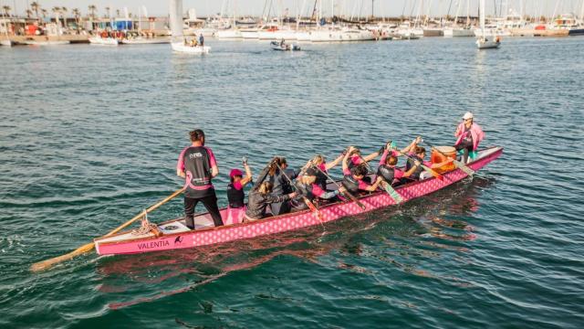 El equipo Club Dragon Boat Marina Valencia BCS-ACS, anfitrión del Campeonato.