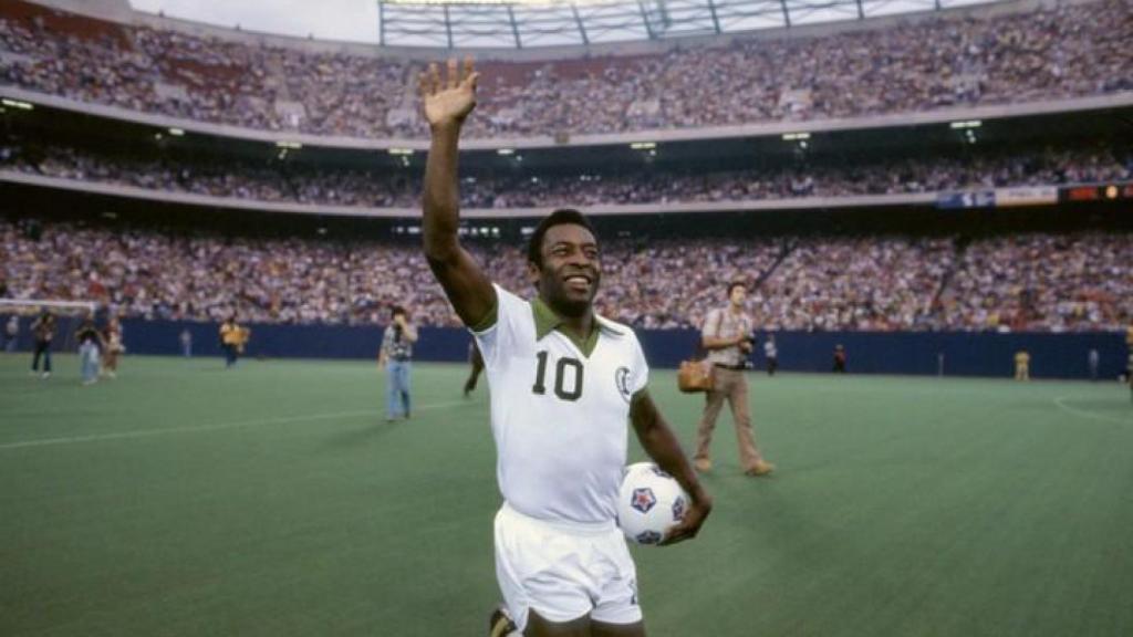 Pelé, durante su época en Cosmos.