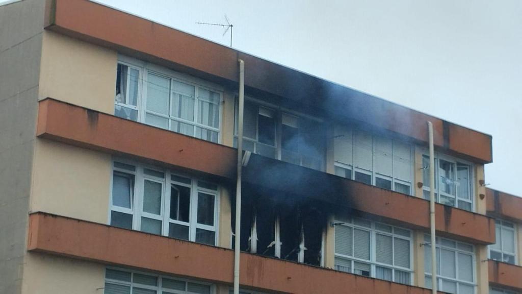 Imagen de la fachada afectada.