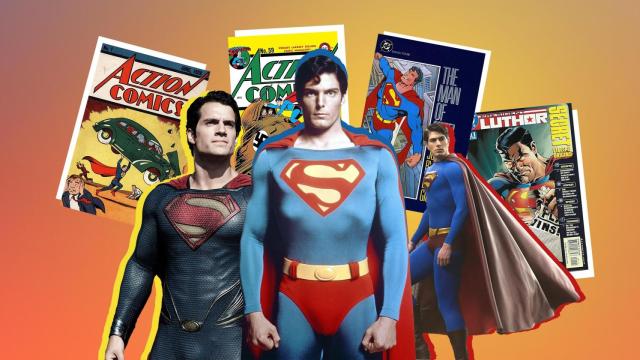 Varias versiones de Superman