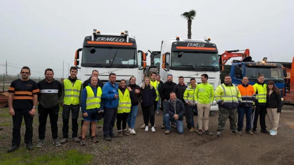 David (6d), entre los miembros del convoy aragonés que acudieron en ayuda por las inundaciones de la Dana, el pasado 2 de noviembre.