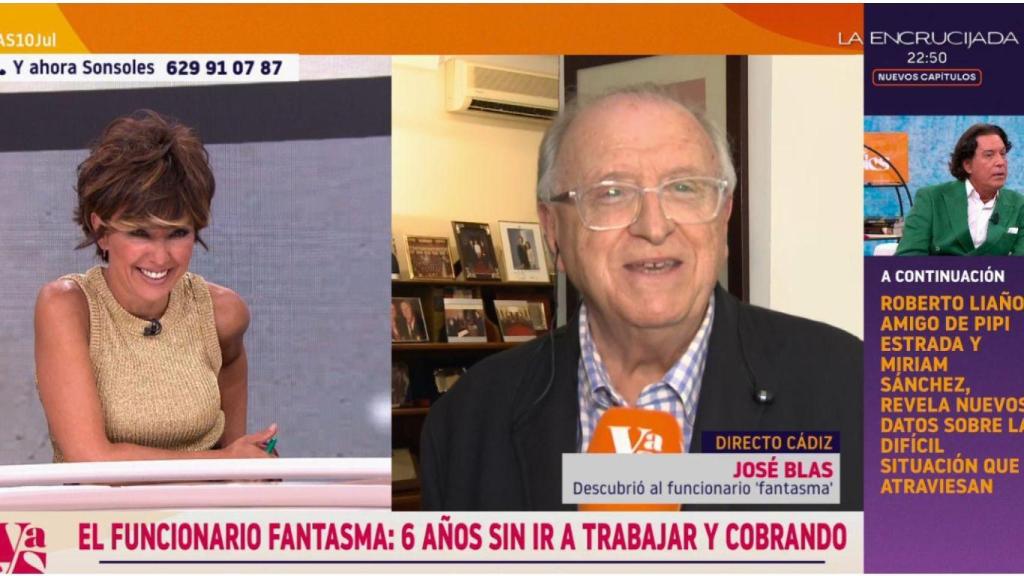 José Blas y Sonsoles Ónega en el programa 'Y Ahora Sonsoles'.