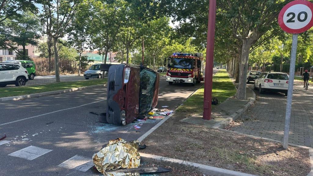 Accidente en la Cañada Real de Valladolid