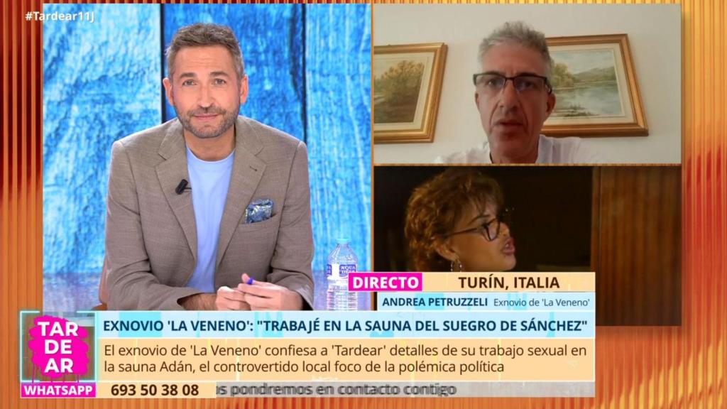 Andrea Petruzzelli y Frank Blanco en el programa 'Tardear'.