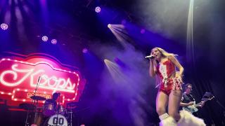 Paula Koops al arranque de su concierto.