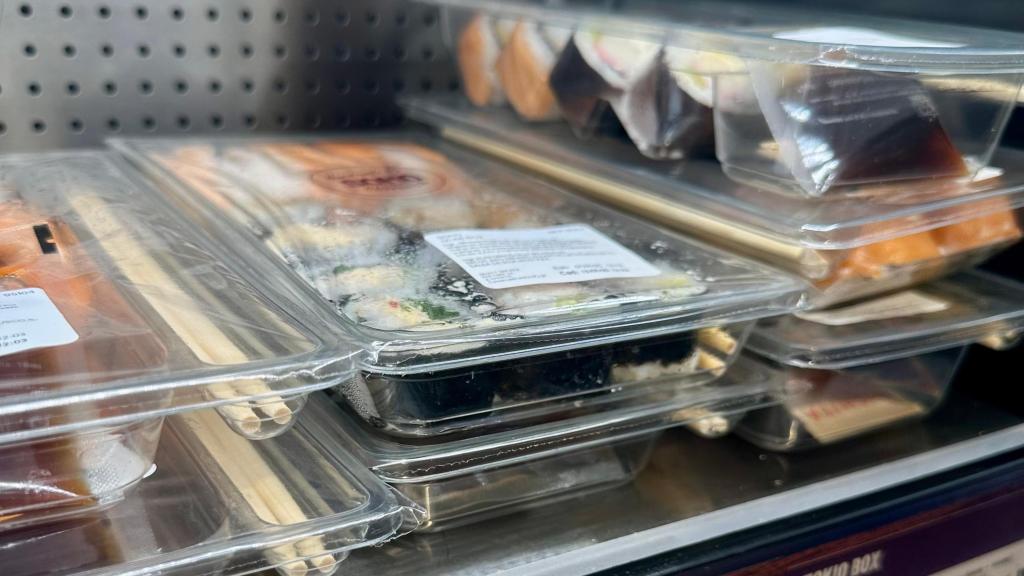 Bandejas de sushi.
