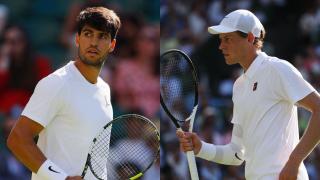 Alcaraz y Sinner en Wimbledon.