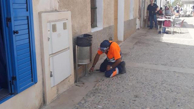 La limpieza de basuras.