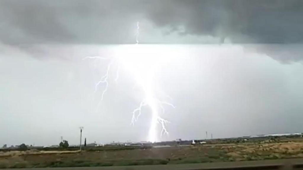 Imagen del temporal en Valencia.