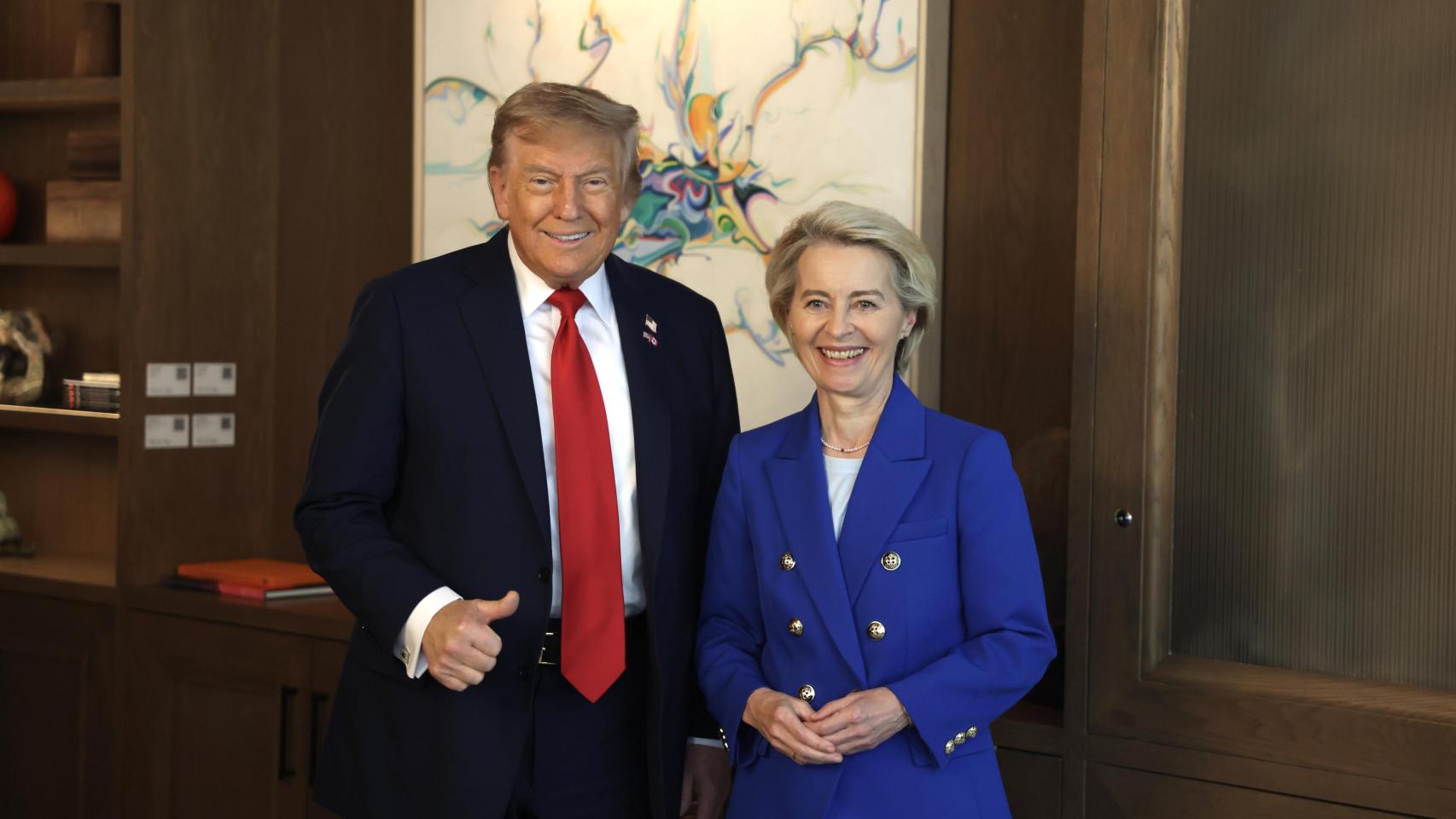 Donald Trump y Ursula von der Leyen.