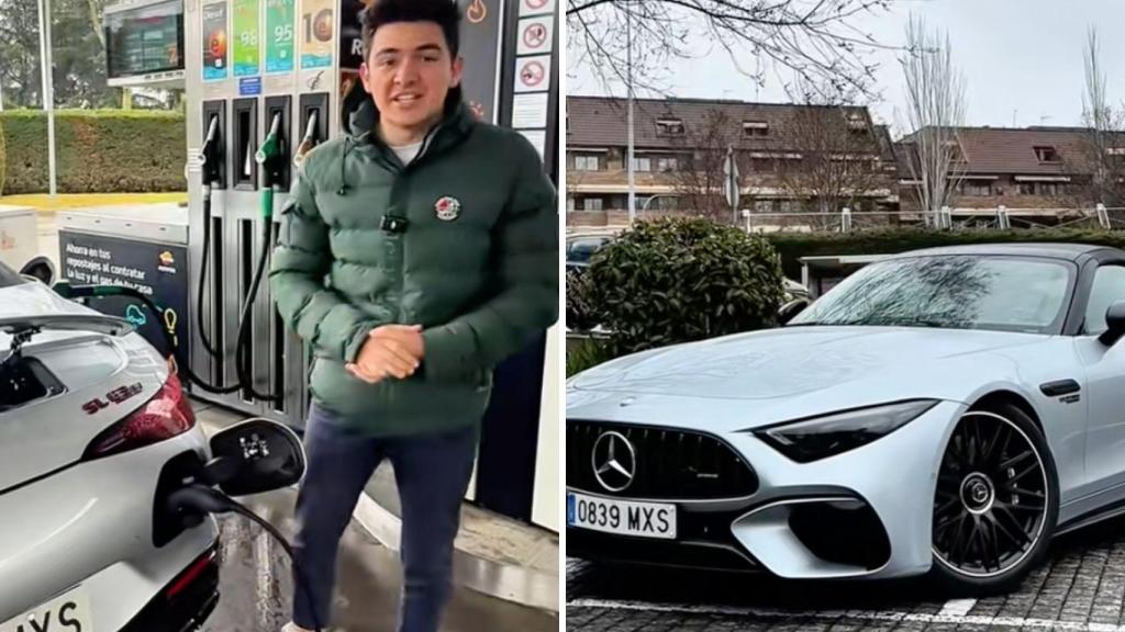 Composición del coche y Diego Soria.