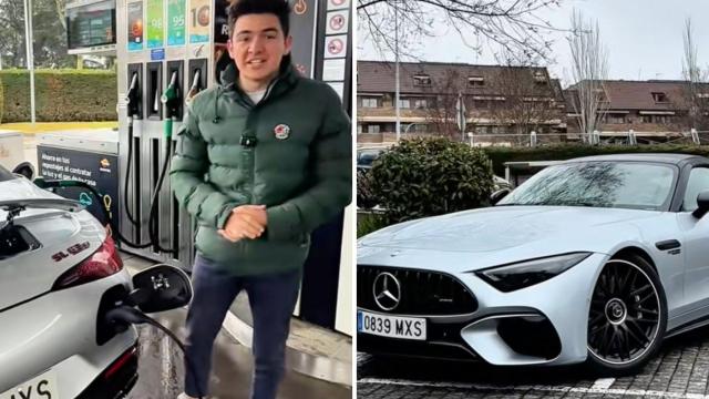 Composición del coche y Diego Soria.