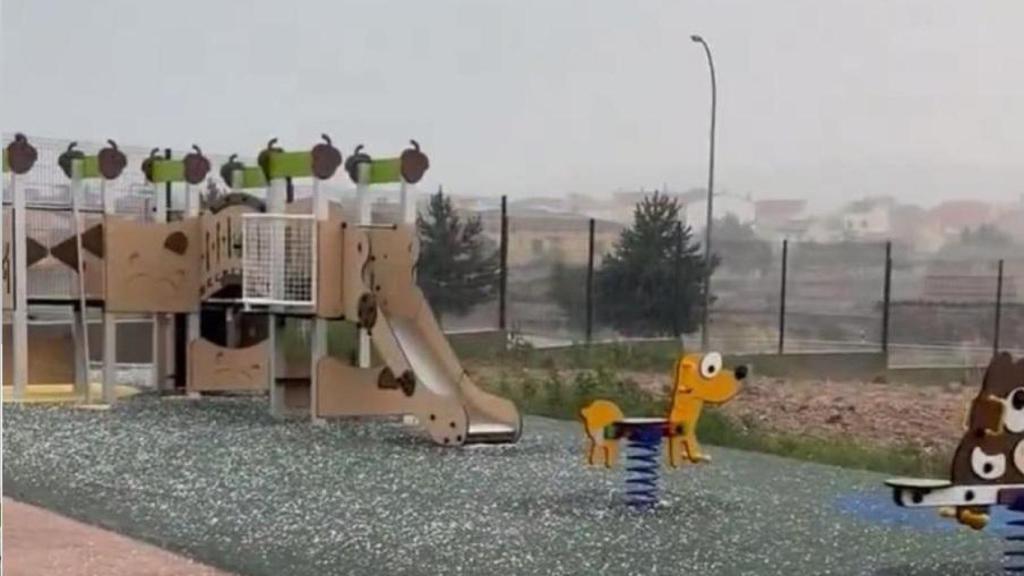 Granizada en Sarrión (Teruel)