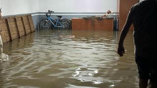 Un garaje inundado en Pedrola, Zaragoza.