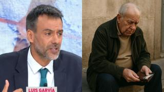 Luis Garvía y una imagen de archivo de un jubilado.