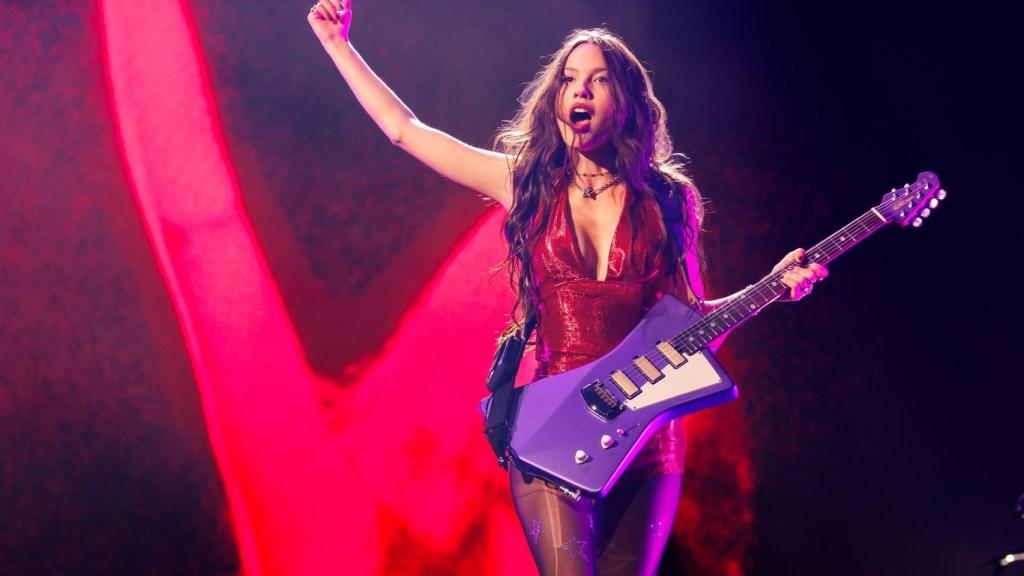 Olivia Rodrigo durante un concierto de su gira 'GUTS'. Foto: Cristopher Polk