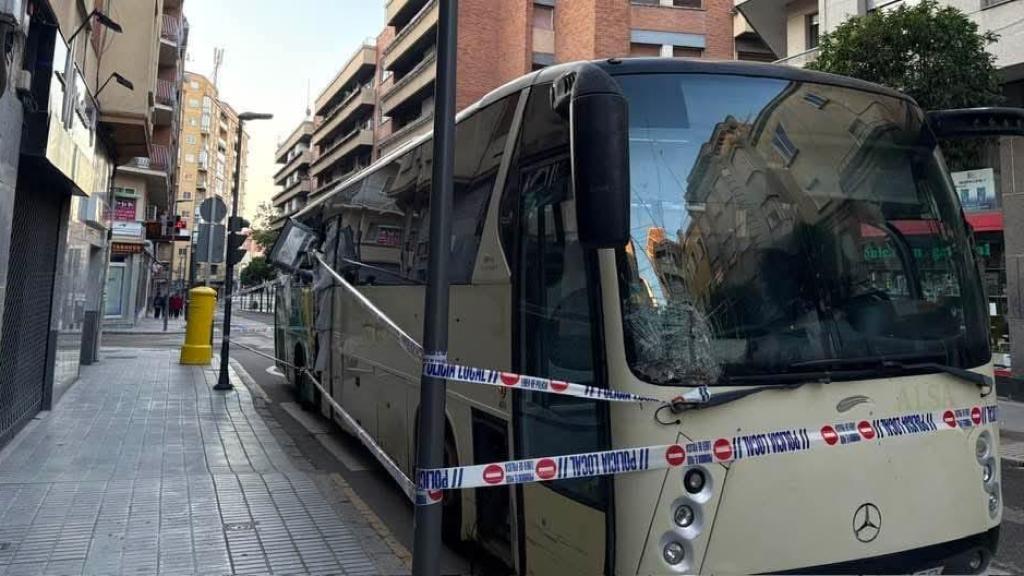 El autobús accidentado en Zamora