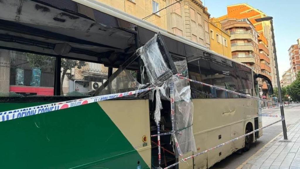 El autobús accidentado en Zamora