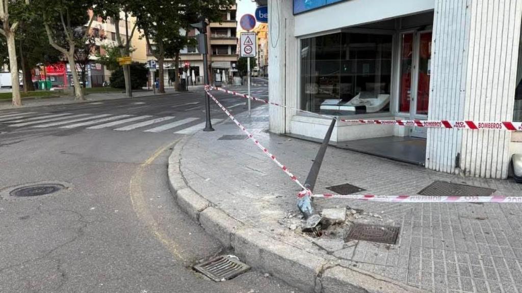 Estado de la esquina en la que ha chocado el vehículo