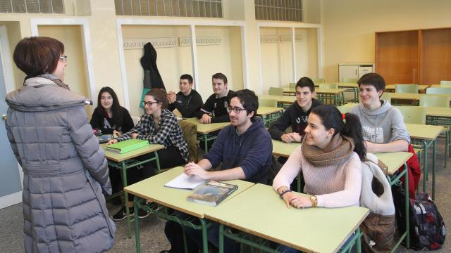 Un aula de instituto en Castilla y León