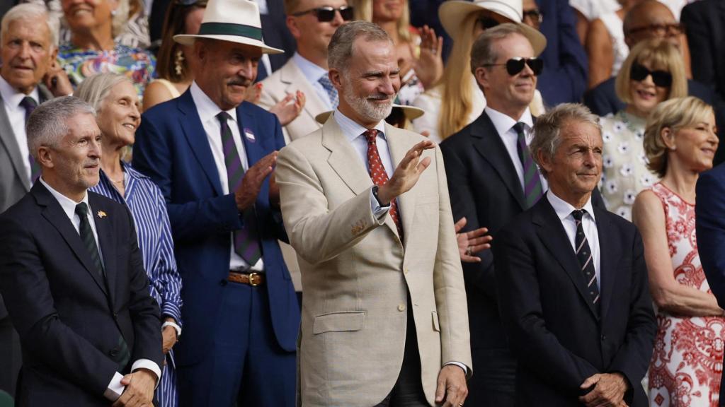 Felipe VI, en el palco de Wimbledon