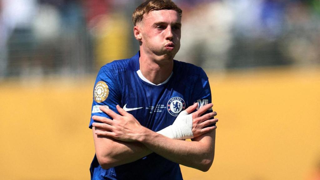 Palmer celebra uno de sus goles contra el PSG.