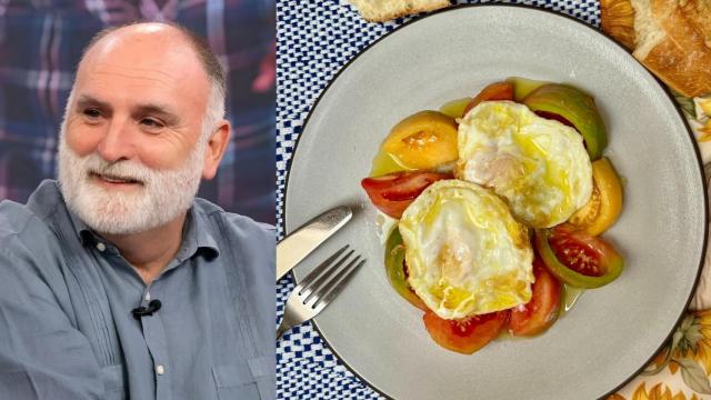 El chef José Andrés y sus huevos fritos con tomates