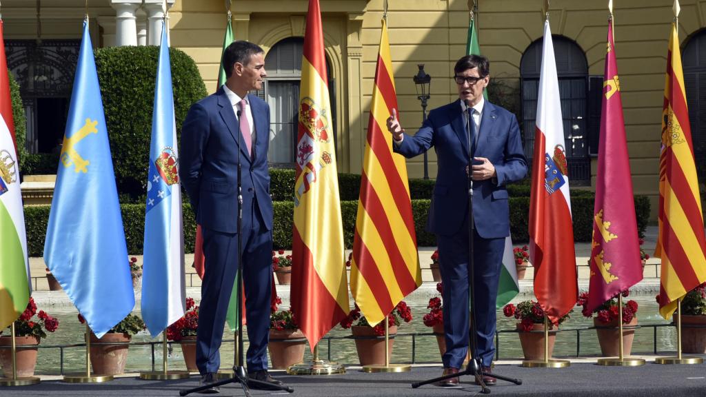 Pedro Sánchez y Salvador Illa el pasado 6 de junio en la Conferencia de Presidentes celebrada en Barcelona.
