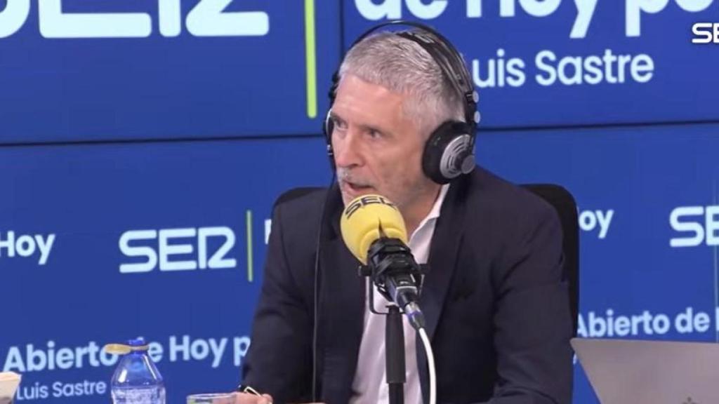 El ministro del Interior, Fernando Grande-Marlaska, este lunes en una entrevista en la SER.