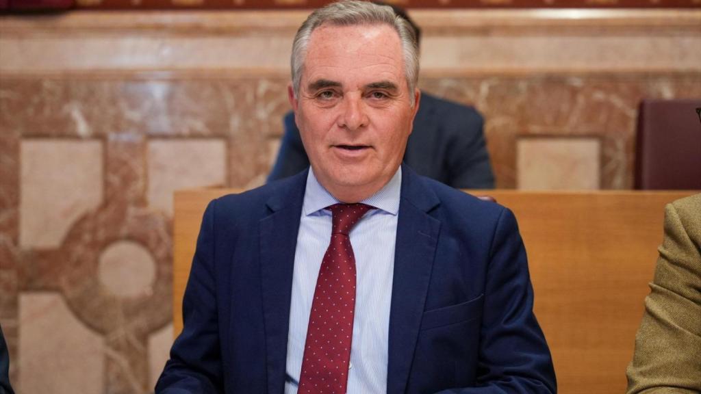 Juan Bueno, edil del Ayuntamiento de Sevilla, durante un Pleno.