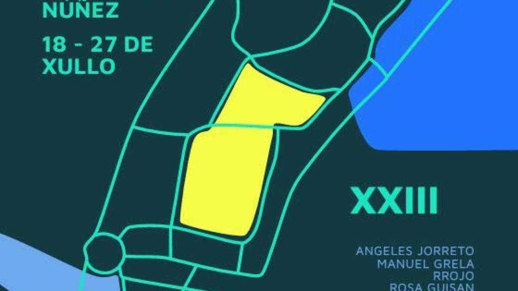 Cartel de la Feria de Artes Plásticas en A Coruña.