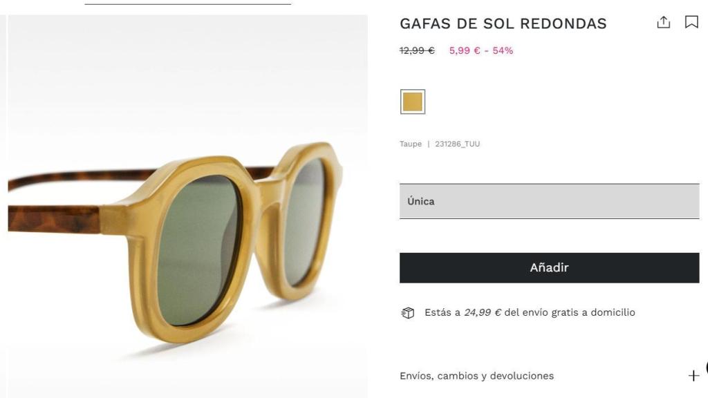 Gafas de sol redondas. Ref. 231286_TUU