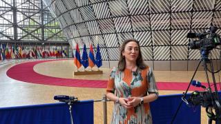 María González Corral en Bruselas