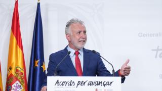 El ministro de Política Territorial y Memoria Democrática de España, Ángel Víctor Torres, tras la reunión de la Comisión bilateral Estado-Generalitat.