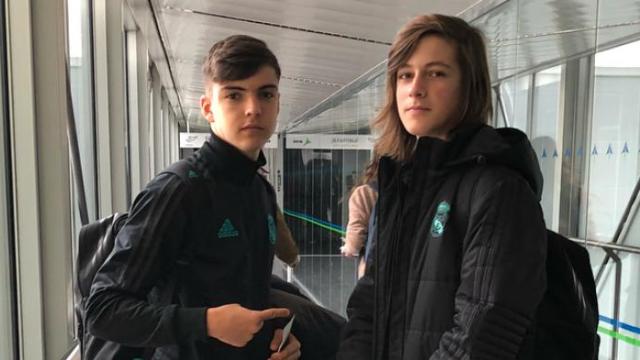 Raúl Asencio y Álvaro Carreras, en su etapa en la cantera del Real Madrid