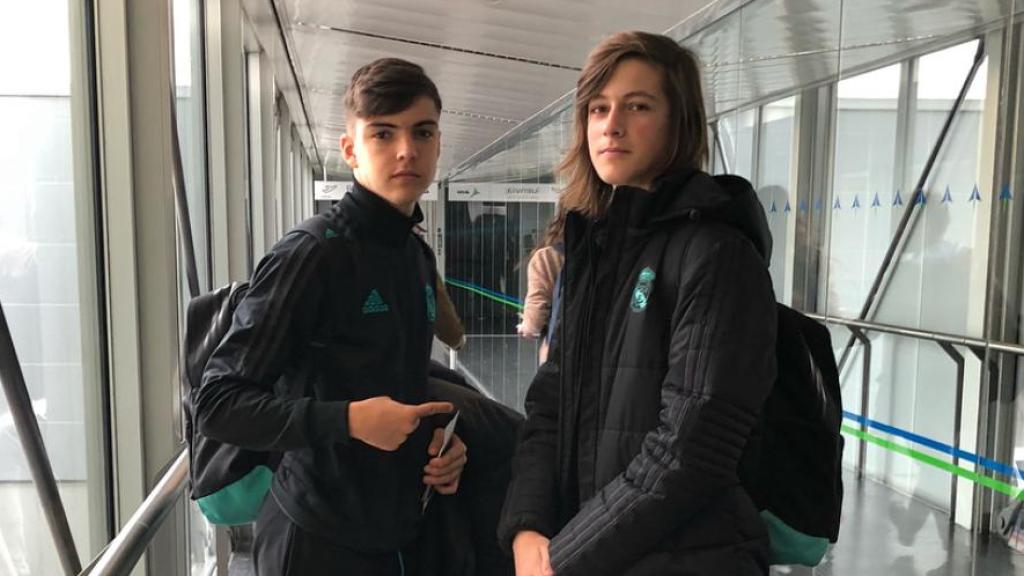 Raúl Asencio y Álvaro Carreras, en su etapa en la cantera del Real Madrid