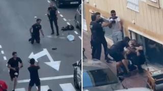 Imágenes del incidente entre jóvenes y agentes de la Policía Local de Torrevieja.