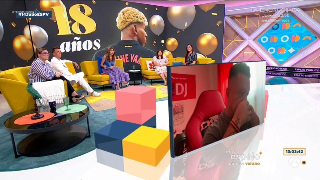 Imagen de 'Espejo Público' durante la intervención de Juan Serrato.