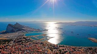 La Línea de la Concepción desde una vista aérea