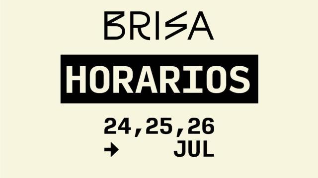 Cartel de los horarios del Brisa Festival 2025.