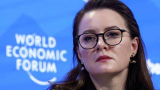 Yulia Anatoliivna Svyrydenko, en el último foro de Davos.