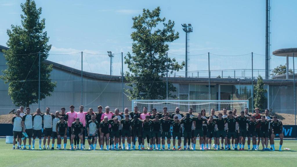 Foto de familia del Celta esta pretemporada.