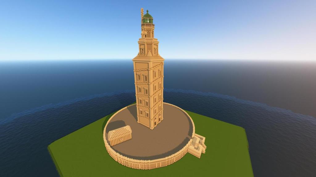 La Torre de Hércules recreada en Minecraft