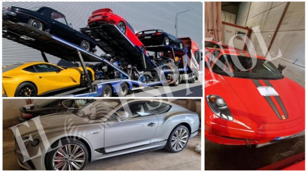 Algunos de los vehículos hallados por los investigadores.